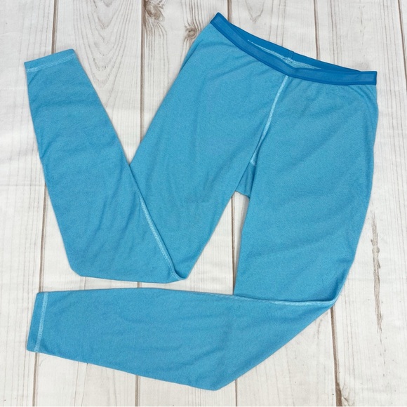 Patagonia Capilene 2 Lightweight Leggings Baselayer Bottoms Sky Blue Sz L - Picture 1 of 9
